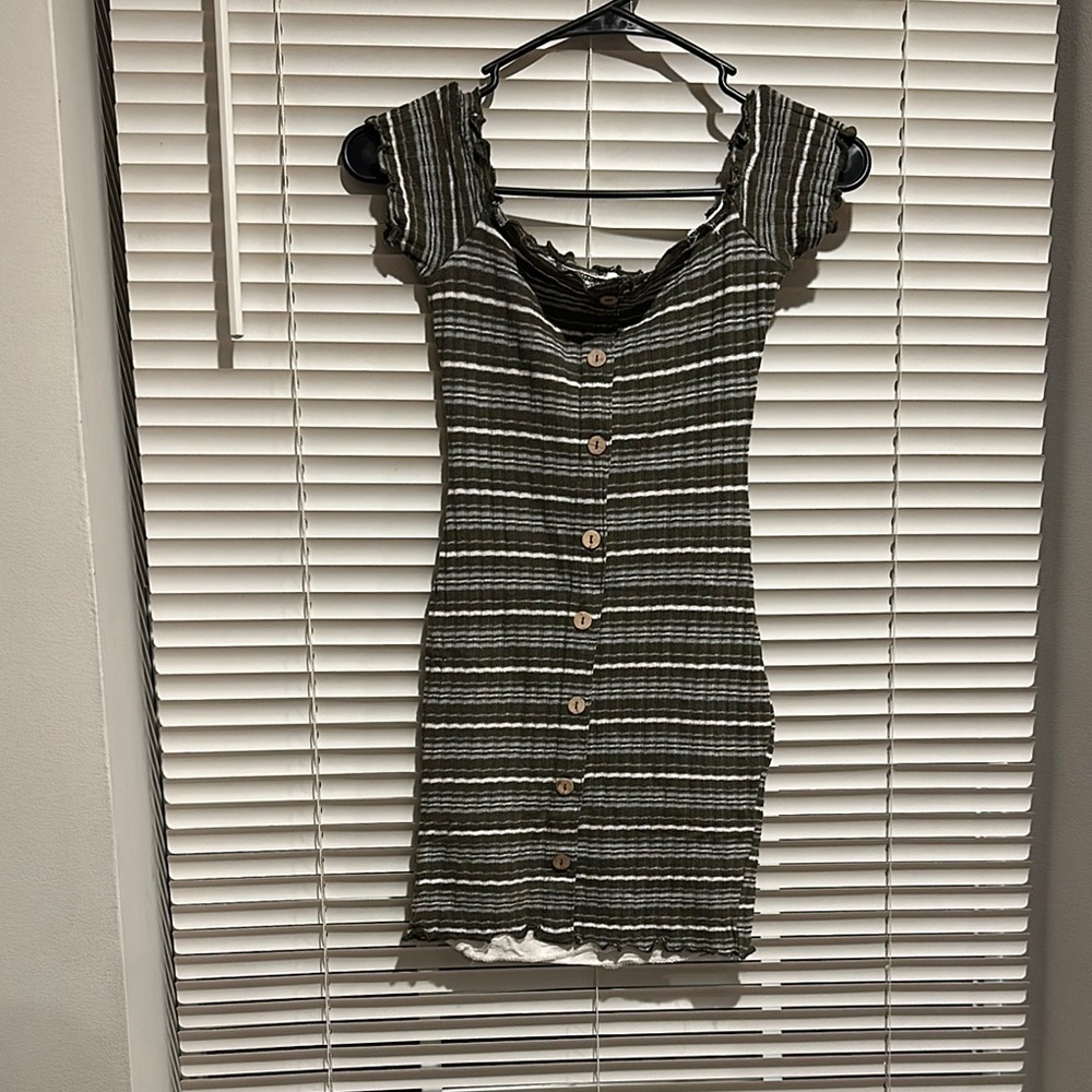 Striped Green Dress